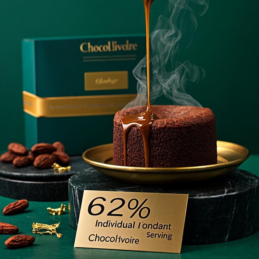 Fondant Chocolat 62 % — Boîte 4 pièces — vue