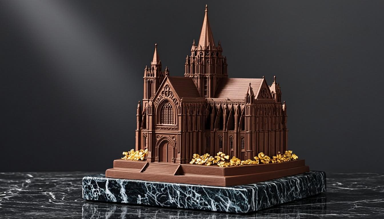 Élévation LXII — Cathédrale de Salisbury en Grand Chocolat — vue