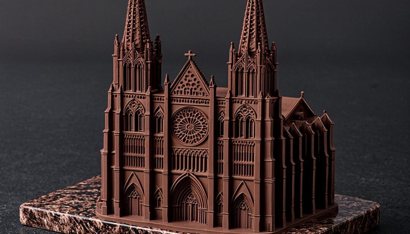 Élévation LXIV — Cathédrale de Durham en Grand Chocolat — vue