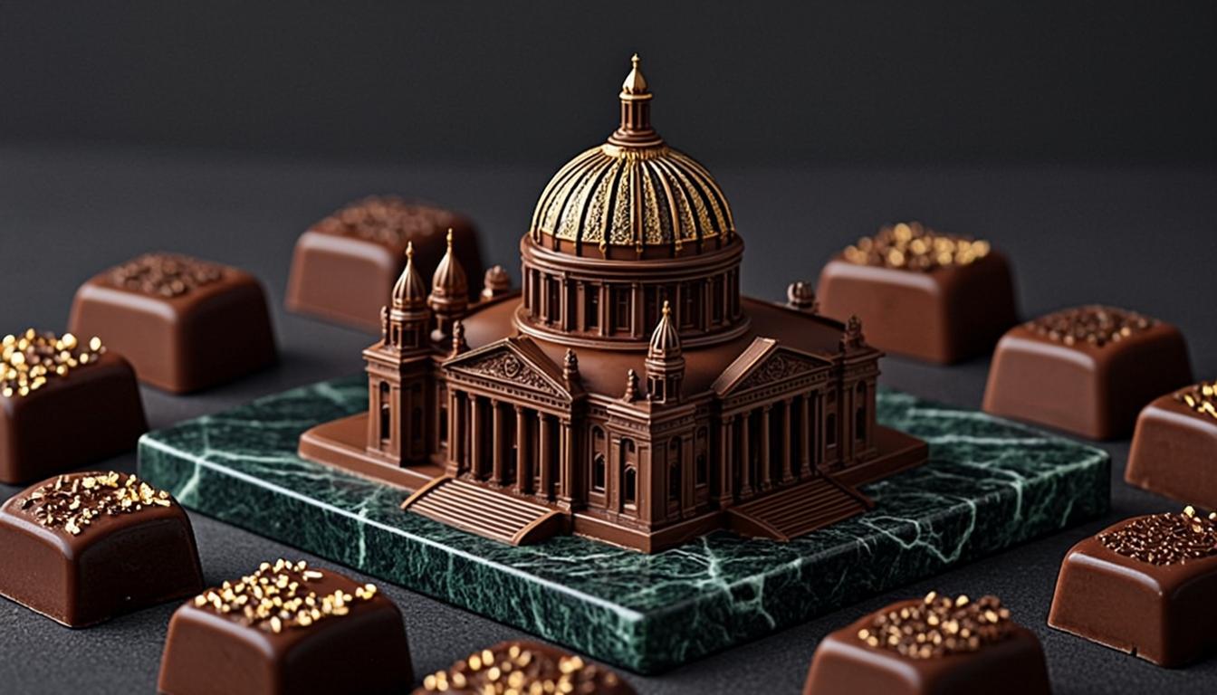 Élévation LXXIX — Basilique Mariacka de Cracovie en Grand Chocolat — vue