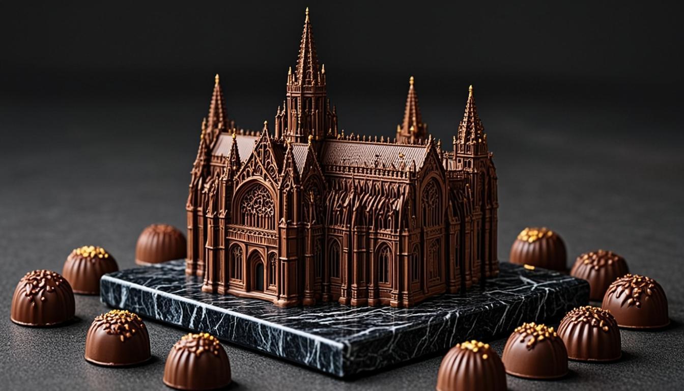 Élévation LXXXII — Cathédrale de Zagreb en Grand Chocolat — vue