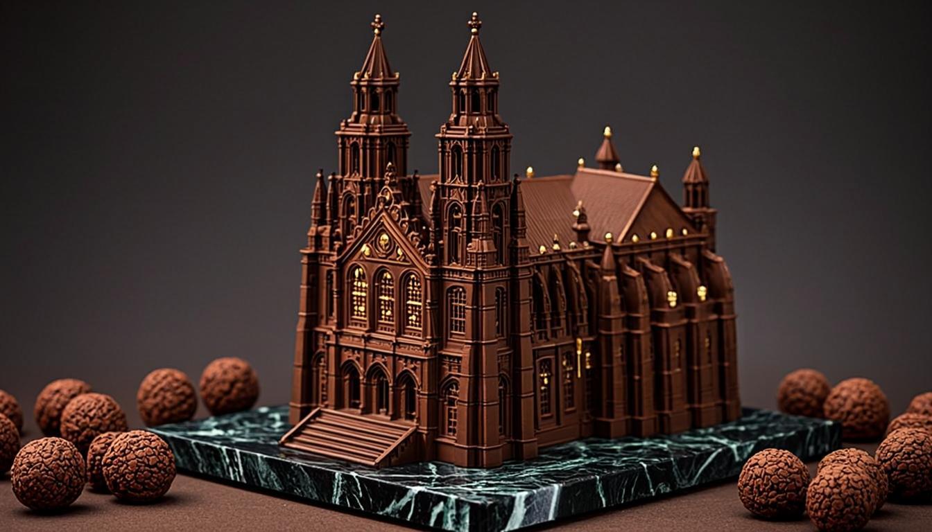Élévation CVIII — Cathédrale de Clermont-Ferrand en Grand Chocolat — vue